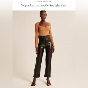 ABERCROMBIE High-waisted Vegan Leather Pants 26S [NEW!]
